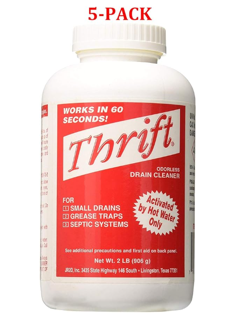 Thrift Drain Cleaner (2 lb, 5-Pack)